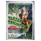 1942 Tarzan Triumphs One-Sheet Movie Poster