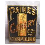 Antique Paines Celery Compound Tin Sign