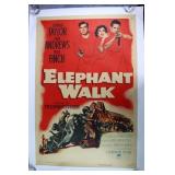 1954 Elephant Walk One-Sheet Movie Poster