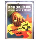 1943 WWII Bits of Carless Talk Poster