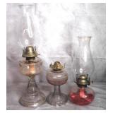 Antique & Vintage Glass Oil Lamps