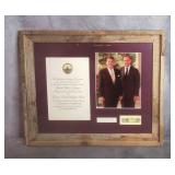 Ronald Reagan & George Bush Signed Display