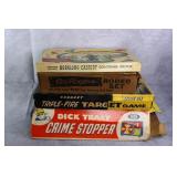 4pc Vtg Dick Tracy & Roy Rodgers Games w/ Boxes