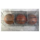 3pc Signed Basketballs w/ Multi Signed