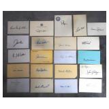 Politician Signed Index Cards