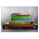 7pc Vtg Sports Games w/ Magnetic Basketball