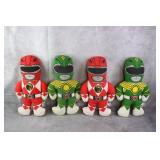 4pc 1990s MMPR Red & Green Ranger Plush