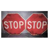 Vintage Metal Stop Signs