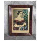 19th c. Colored Lithograph Titled Elizabeth
