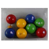 Vtg Italian Bocce Ball Set