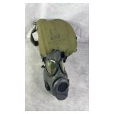 Vtg U.S. Military M17 Gas Mask w/ Bag