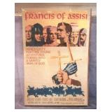 1961 Francis of Assisi US One Sheet Movie Poster