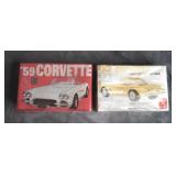 Vintage AMT 1959 & 1962 Corvette Model Kits