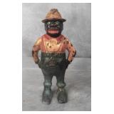 Black Americana Cast Iron Give Me A Penny Bank