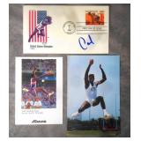 Carl Lewis Signed 1st Day Cover & Photos