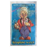 1960s Blushing Willy Battery Op Tin Toy
