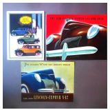 Essex Super Six/Lincoln Zephyr Car Brochures