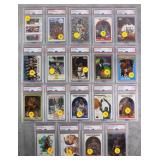 18pc Graded 1980-98 Basketball Cards w/ HOF & RC