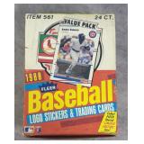 NIP 1988 Fleer Baseball 24 Count Cello Box
