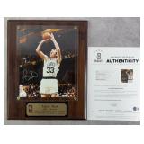 Larry Bird Signed Photograph Plaque w/ LOA