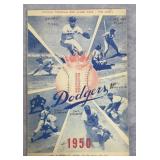 1950 Dodges vs Phillies Baseball Program - Scored