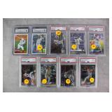 9pc Graded 2010-19 Baseball Cards w/ RC
