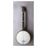 Unamarked Antique MOP Inlay 5 String Banjo