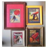 Framed Nick Carter & Popular Science Covers