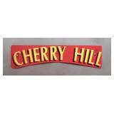 Vintage Cherry Hill Tin Display Sign
