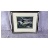 C.F. Hamilton Caribbean Scene Watercolor