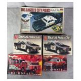 5pc AMT & Monogram Model Kits+ w/ LA Police