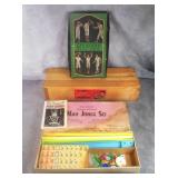 Vintage Mah Jong Set & Empty Display Boxes