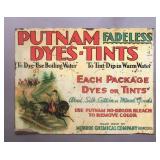 Vintage Putnam Fadeless Dyes-Tints Tin Sign