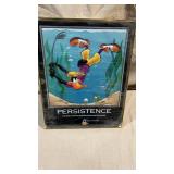 Vtg Looney Tunes Daffy Duck Framed Poster
