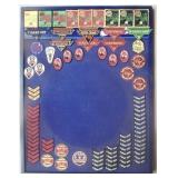 Vintage Mounted Dart Patches Display