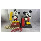 Vtg Walt Disney Mickey Mouse Telephones