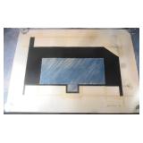 1978 Artist Signed & Numbered Abstract Lithograph