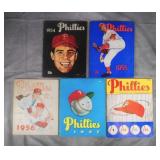 1954-1958 Philadelphia Phillies Yearbooks