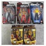 5pc NIP Hulk Hogan Action Figures w/ Deluxe Impact