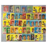 50pc 1958 Topps Baseball Cards w/ Mickey Mantle