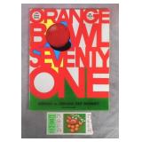 1971 Orange Bowl Football Program & Ticket Stub