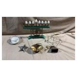 6pc Vtg Holiday Items+ w/Hanukkah Menorah