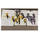 19pc 1976 Super Bowl X Pins with Football Charms