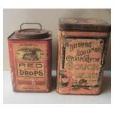 Antique Cough Drops & Lozenge Tins