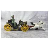 Antique Cast Iron Horse Carriage