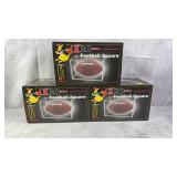 3pc Pro-Mold Football Square Display Cases