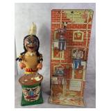 2pc Vintage Tin Toys w/ Marx Nutty Mad Indian