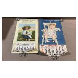 2pc 1920s Lrg Advertising Calendars