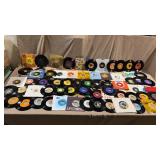 100+pc Vtg Mixed 45RPM Records w/Rock & Beatles