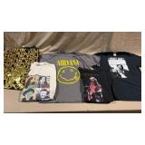 5pc Vtg Music & Concert Shirts w/Nirvana